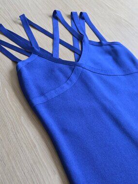 MD Royal Blue Bandage BEBE Dress